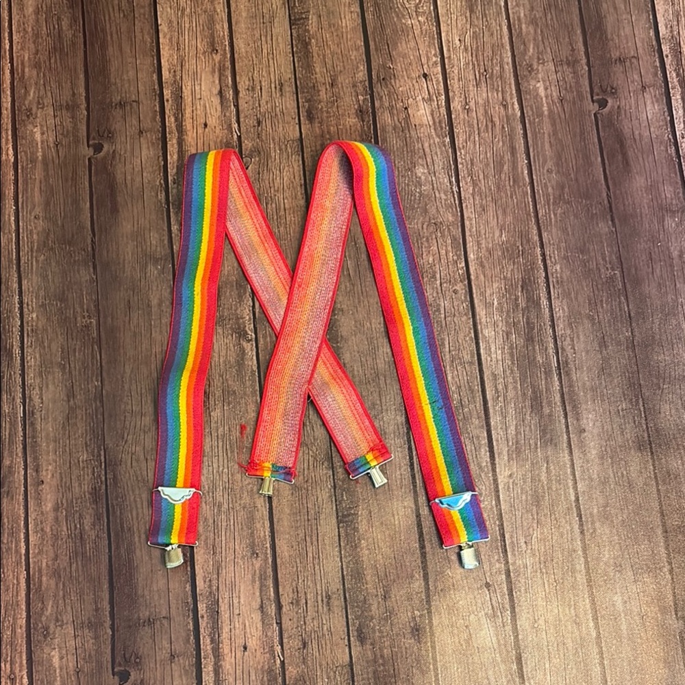 Vintage (70s) Rainbow Suspenders
